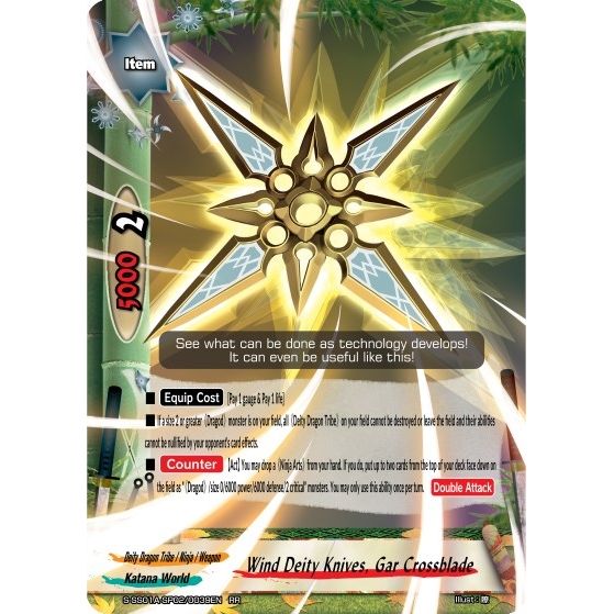 Image for Wind Deity Knives, Gar Crossblade (S-SS01A-SP02/0039EN) (S-SS01A) - Future Card BuddyFight