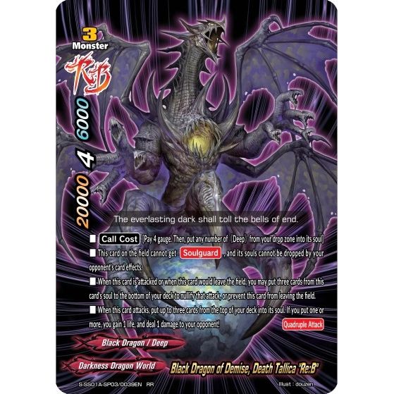 Image for Black Dragon of Demise, Death Tallica "Re:B" (S-SS01A-SP03/0039EN) (S-SS01A) - Future Card BuddyFight