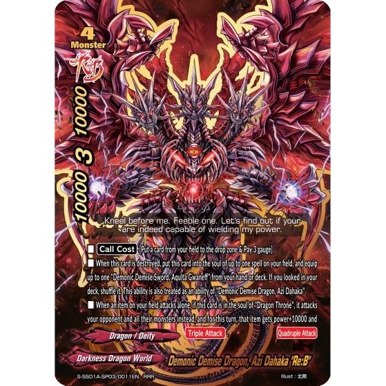 Image for Demonic Demise Dragon, Azi Dahaka "Re:B" (S-SS01A-SP03/0011EN) (S-SS01A) - Future Card BuddyFight