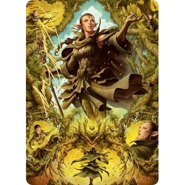 Image for Nissa of Shadowed Boughs Art Card (6/81) (Gold-Stamped Signature) (6) (ASZNR) - Magic: The Gathering