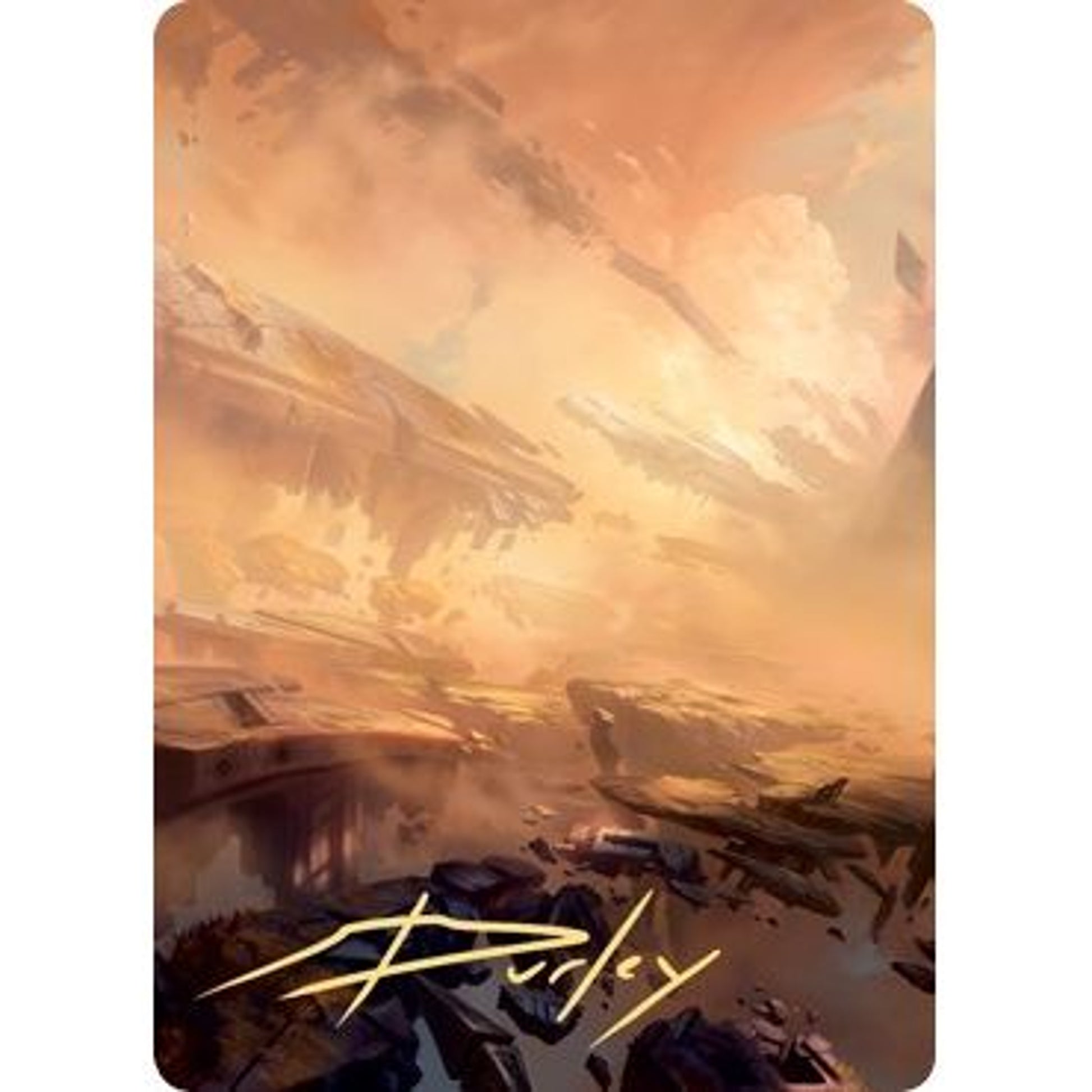 Image for Plains Art Card (7/81) (Gold-Stamped Signature) (7) (ASZNR) - Magic: The Gathering