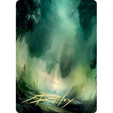 Image for Swamp Art Card (13/81) (Gold-Stamped Signature) (13) (ASZNR) - Magic: The Gathering