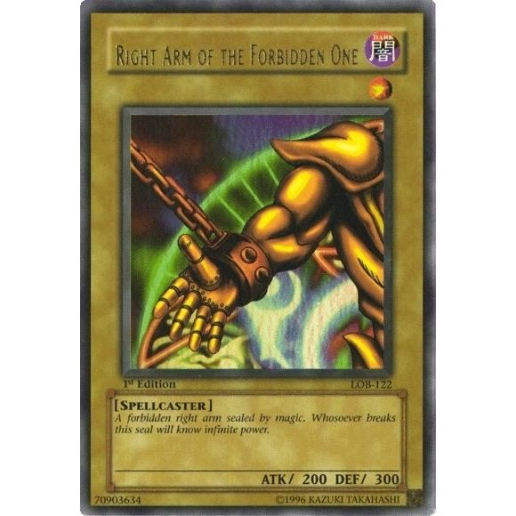 Image for Right Arm of the Forbidden One (LOB-122) (LOB) - YuGiOh