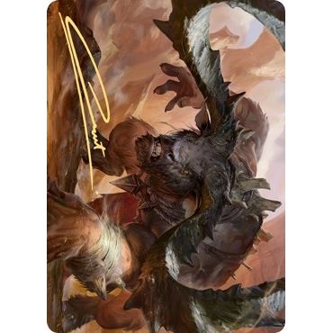 Image for Moraug, Fury of Akoum Art Card (Gold-Stamped Signature) (66) (ASZNR) - Magic: The Gathering