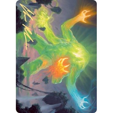 Image for Omnath, Locus of Creation Art Card (Gold-Stamped Signature) (78) (ASZNR) - Magic: The Gathering