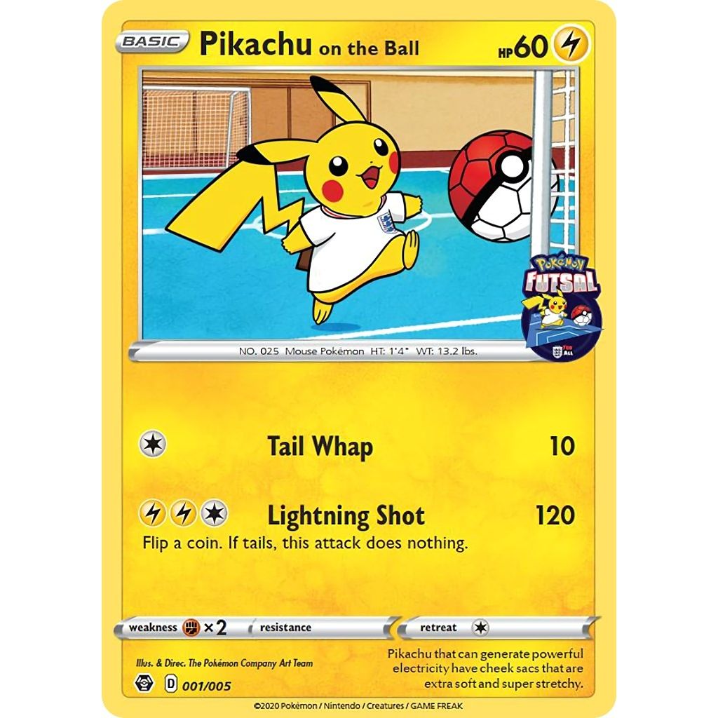 Image for Pikachu on the Ball - 001/005 (Pokemon Futsal) (001/005) (MCAP) - Pokemon