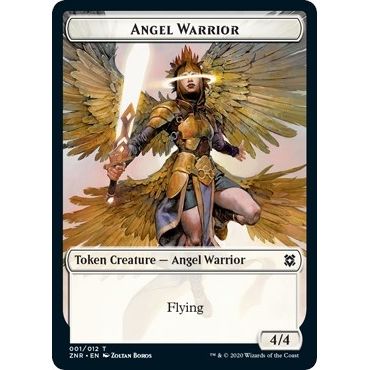 Image for Angel Warrior // Copy Double-sided Token (ZNR) - Magic: The Gathering