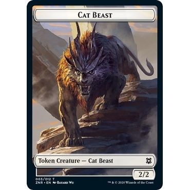 Image for Cat Beast // Copy Double-sided Token (ZNR) - Magic: The Gathering