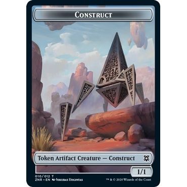 Image for Construct // Kor Warrior Double-sided Token (ZNR) - Magic: The Gathering