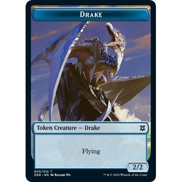 Image for Drake // Hydra Double-sided Token (ZNR) - Magic: The Gathering