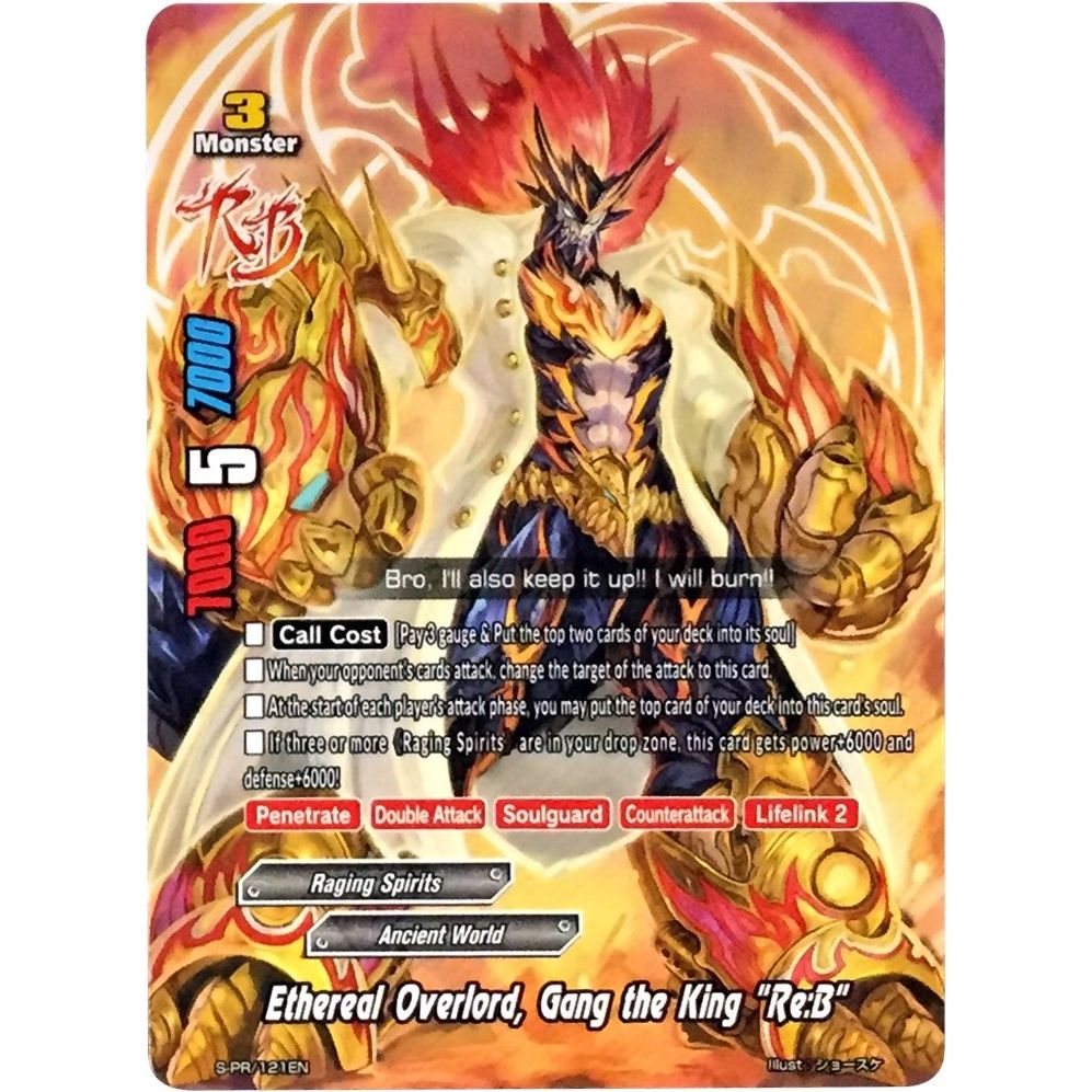Image for Ethereal Overlord, Gang the King “Re:B” (S-PR/121EN) (S-PR) - Future Card BuddyFight