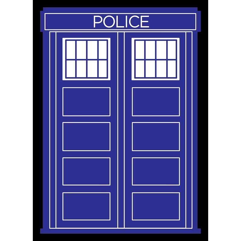 Image for Double Matte Art Sleeve - Police Box Black Border (50-Pack) - Card Sleeves