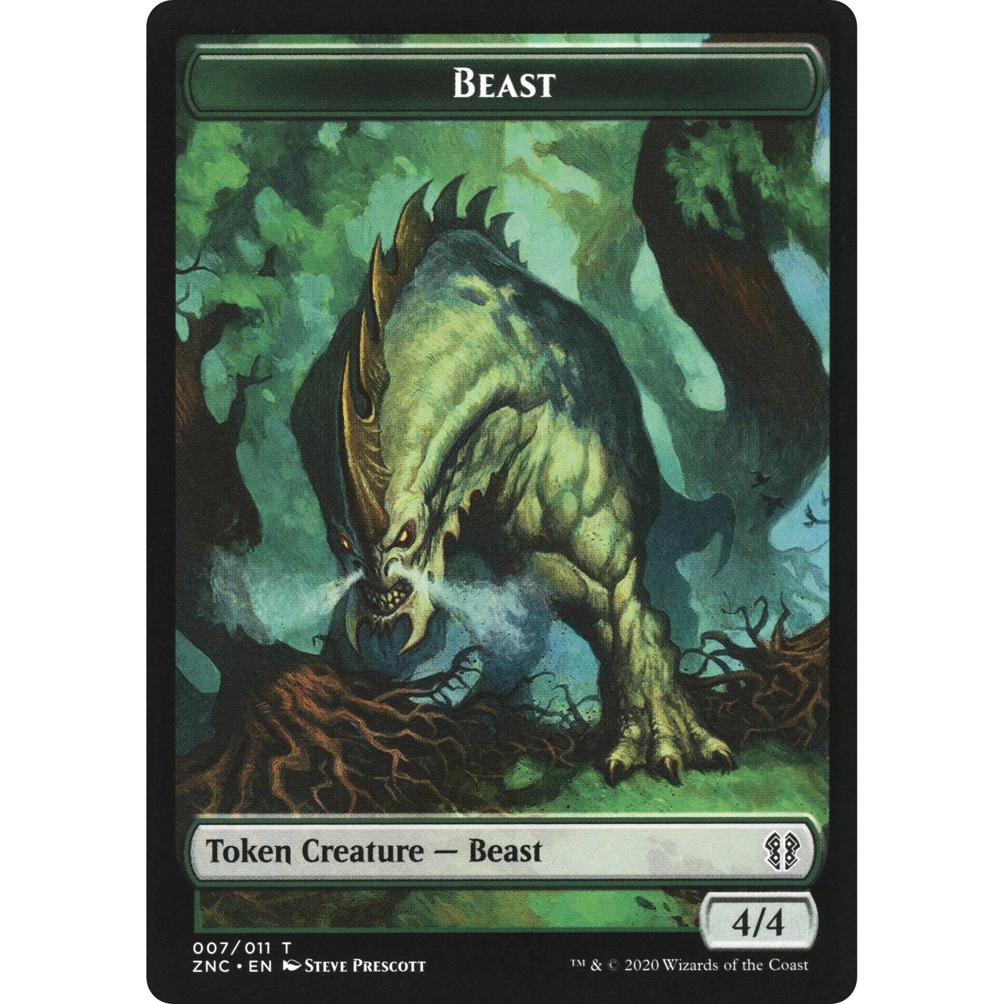 Image for Beast // Saproling Double-Sided Token (7 // 9) (ZNC) - Magic: The Gathering