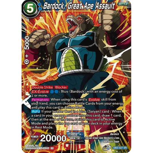 Image for Bardock, Great Ape Assault (DB3-027) (DB3) - Dragon Ball Super: Masters