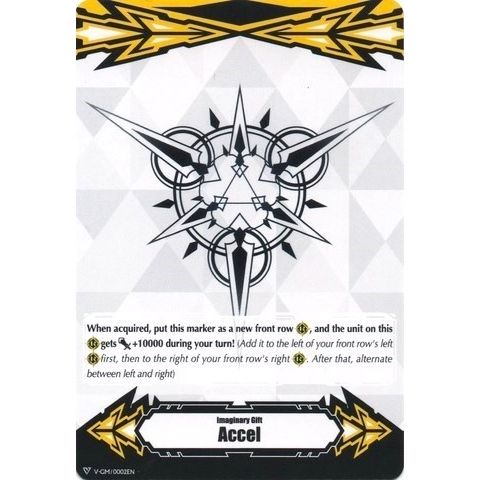 Image for Imaginary Gift [Accel] // Imaginary Gift [Accel II] Double-sided Gift Marker (V-GM/0002EN // V-GM2/0002EN) (V-GM) - Cardfight Vanguard