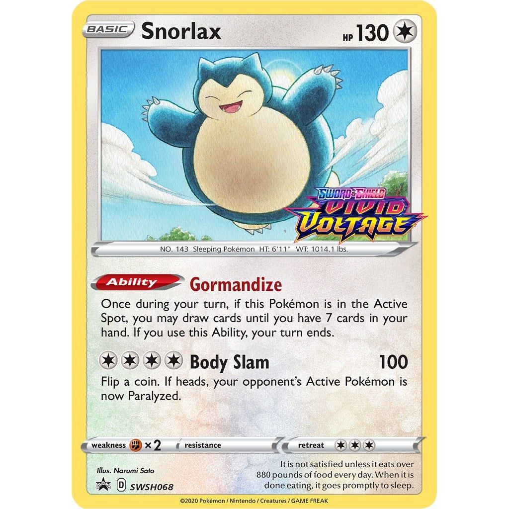 Image for Snorlax - SWSH068 (Prerelease) (SWSH068) (SWSD) - Pokemon