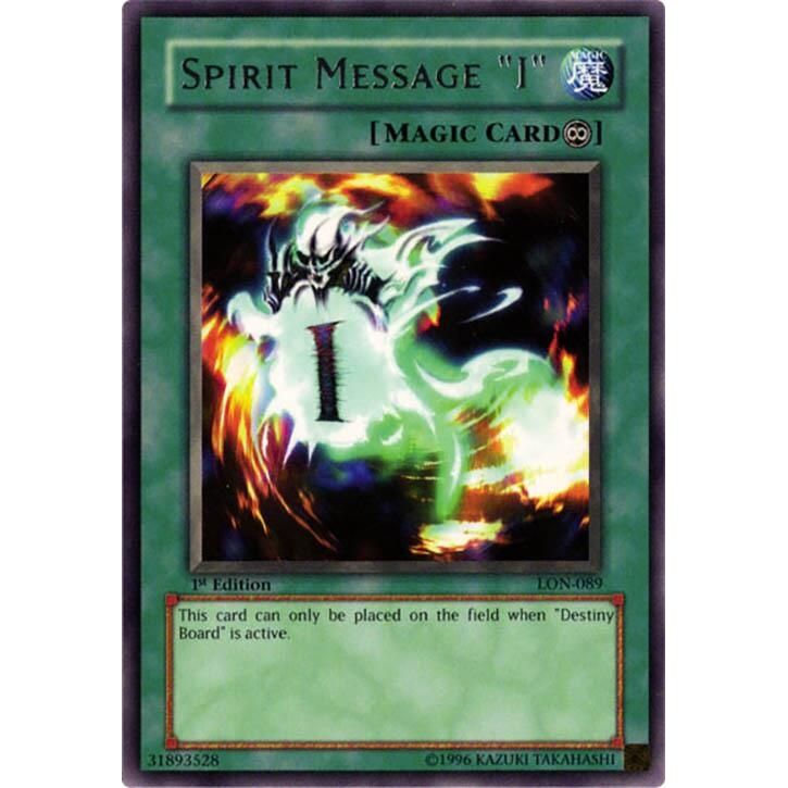 Image for Spirit Message "I" (LON-089) (LON) - YuGiOh