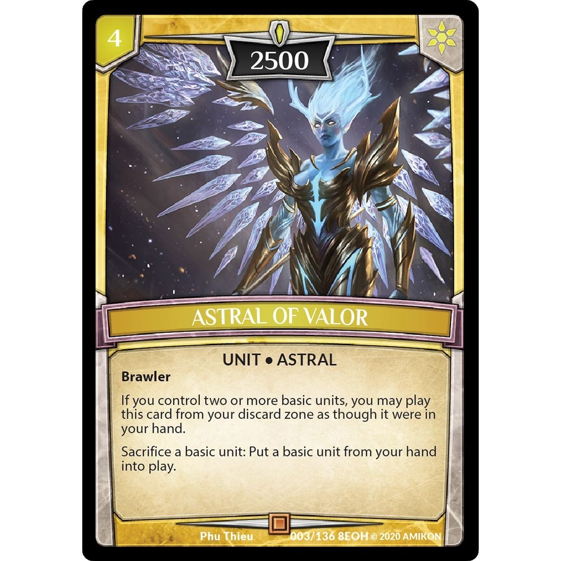 Image for Astral of Valor (3/136 8EOH) (EOH) - Argent Saga TCG