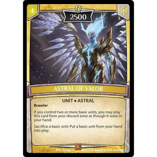 Image for Astral of Valor (3/136 8EOH) (EOH) - Argent Saga TCG