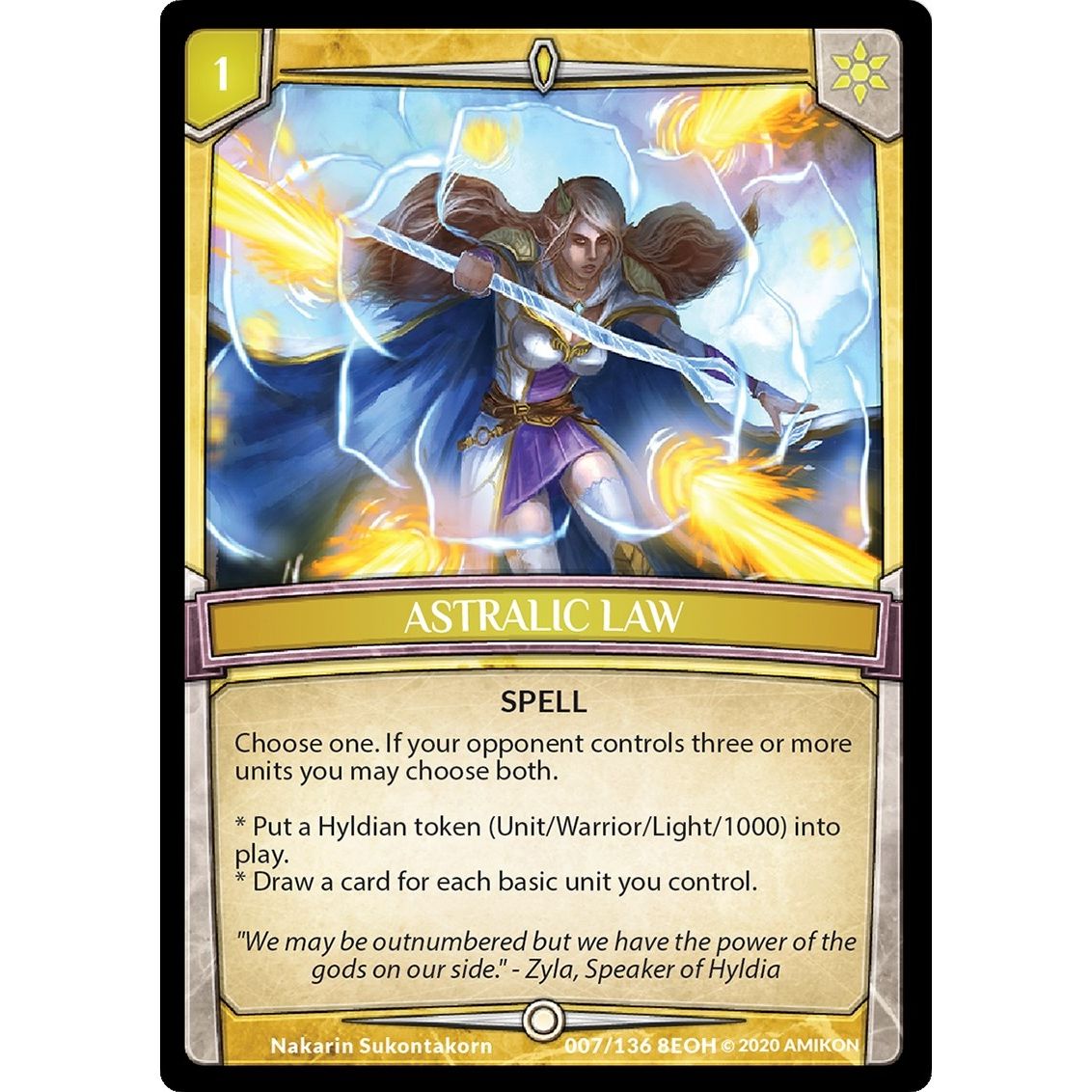 Image for Astralic Law (7/136 8EOH) (EOH) - Argent Saga TCG