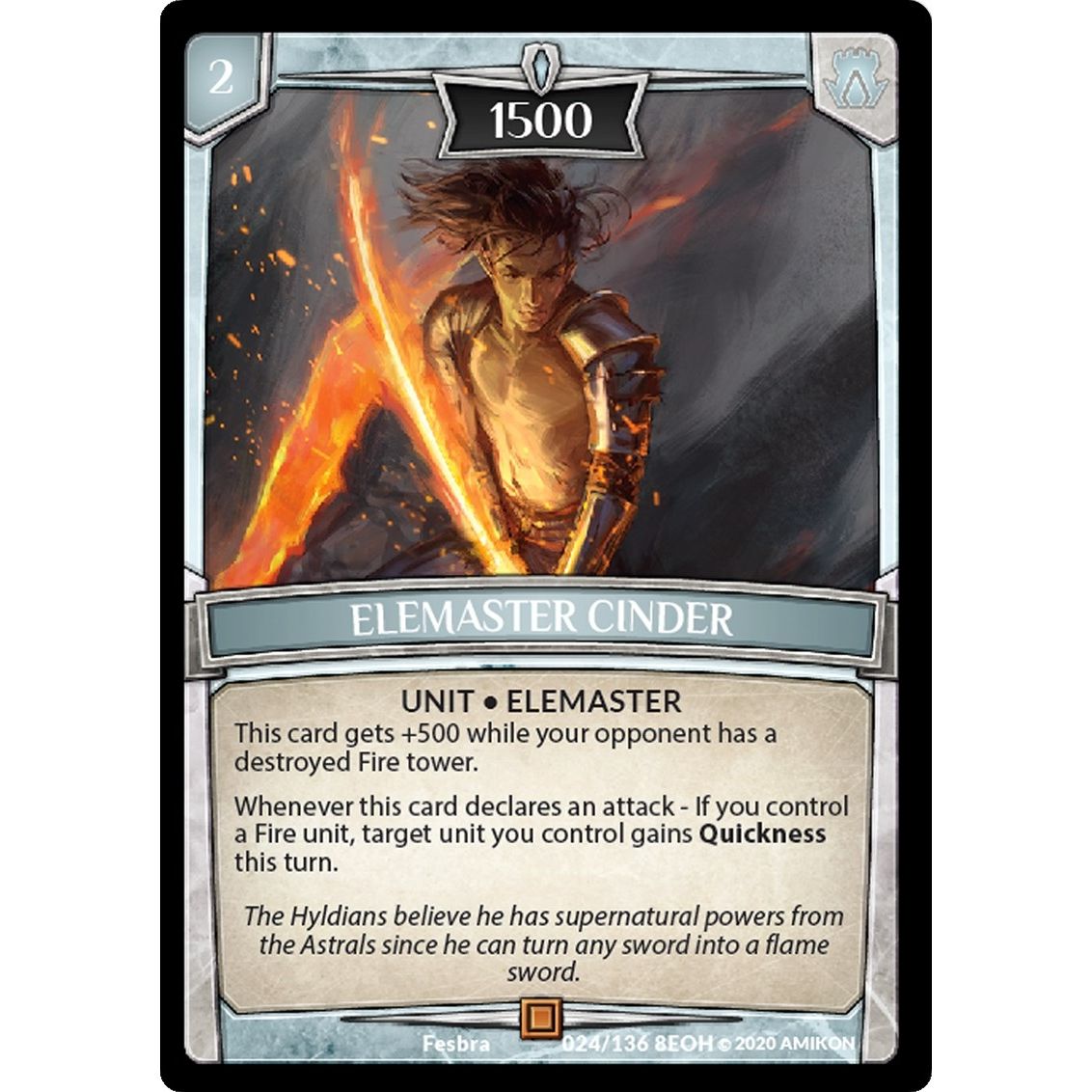 Image for Elemaster Cinder (24/136 8EOH) (EOH) - Argent Saga TCG