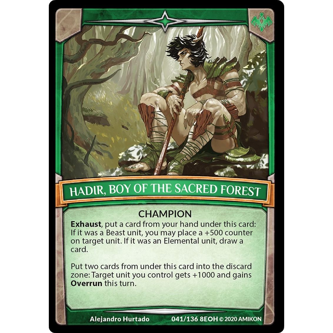 Image for Hadir, Boy of the Sacred Forest (41/136 8EOH) (EOH) - Argent Saga TCG