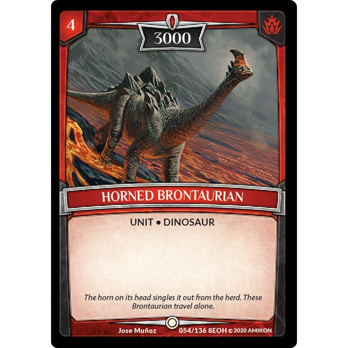 Image for Horned Brontaurian (54/136 8EOH) (EOH) - Argent Saga TCG
