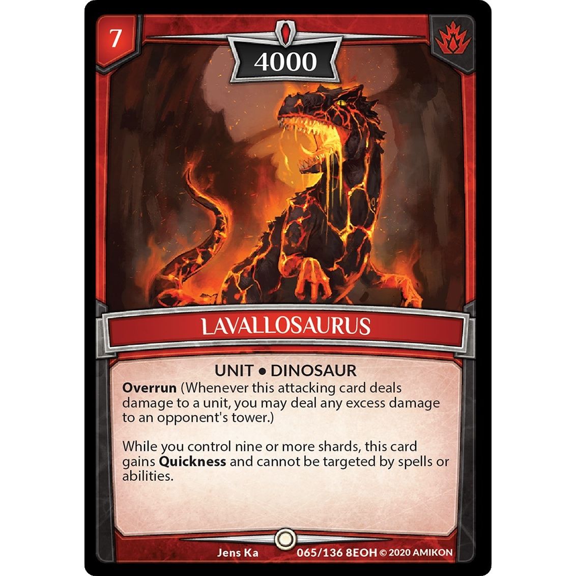 Image for Lavallosaurus (65/136 8EOH) (EOH) - Argent Saga TCG