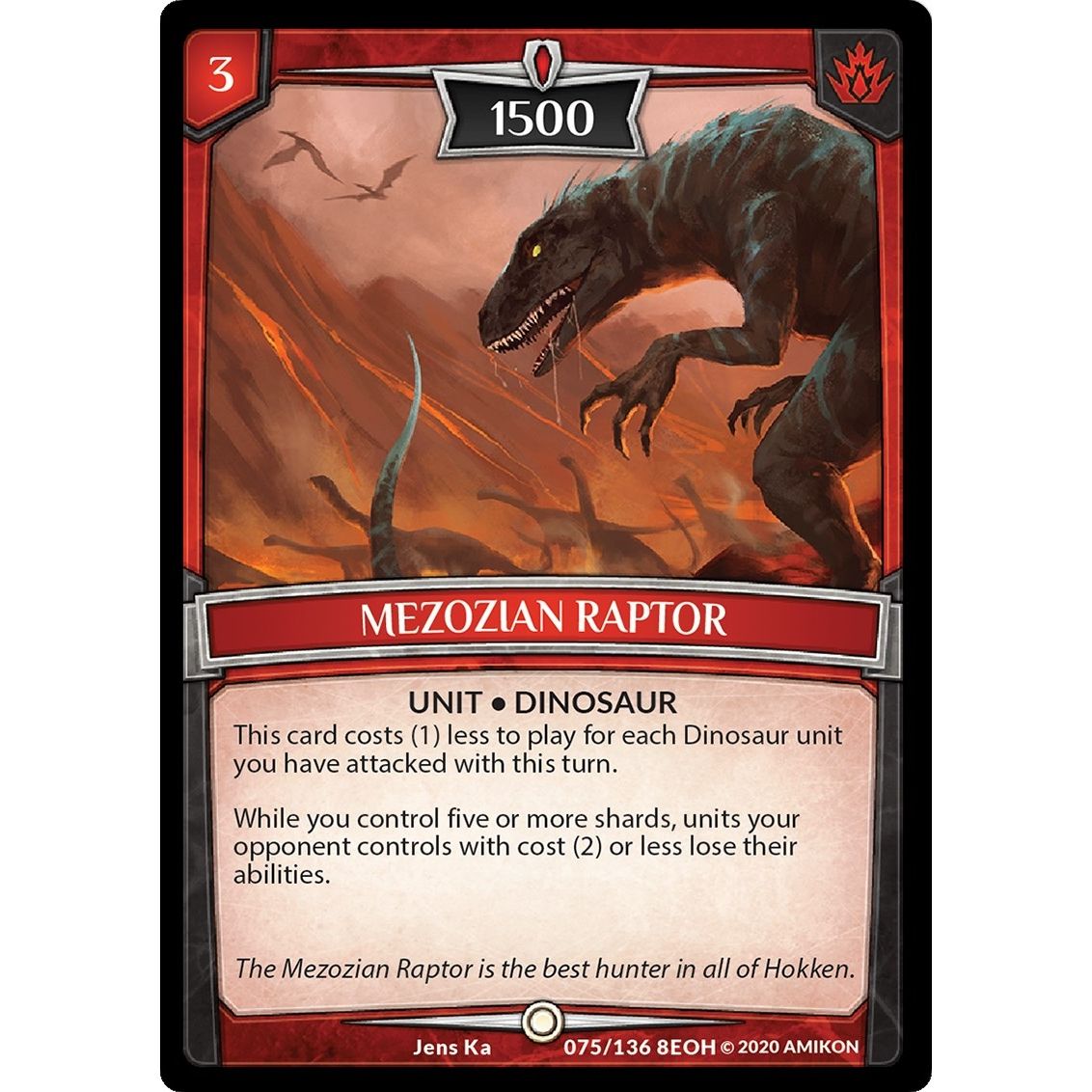 Image for Mezozian Raptor (75/136 8EOH) (EOH) - Argent Saga TCG