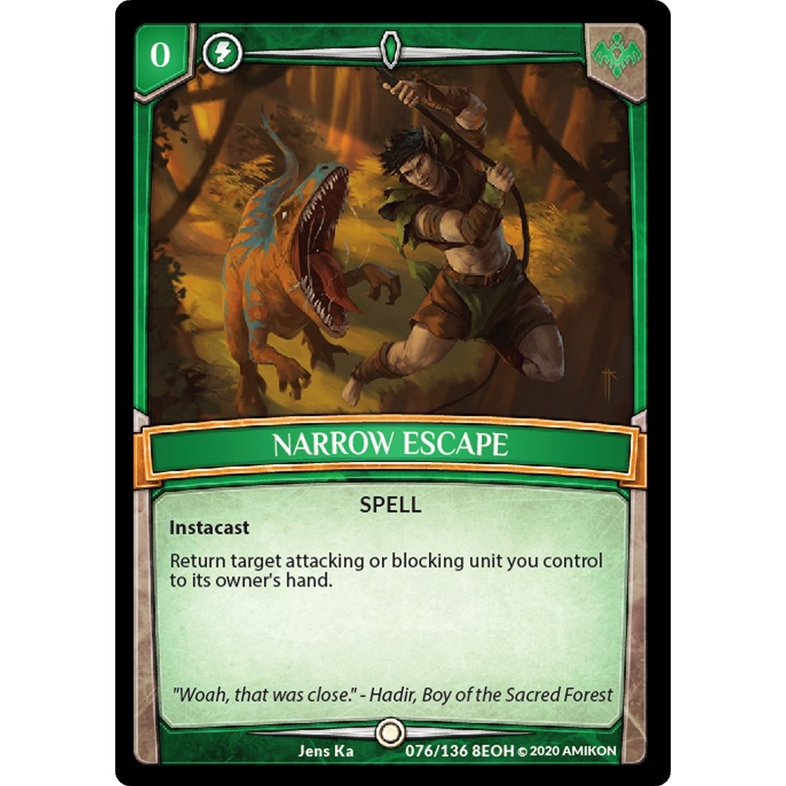 Image for Narrow Escape (76/136 8EOH) (EOH) - Argent Saga TCG