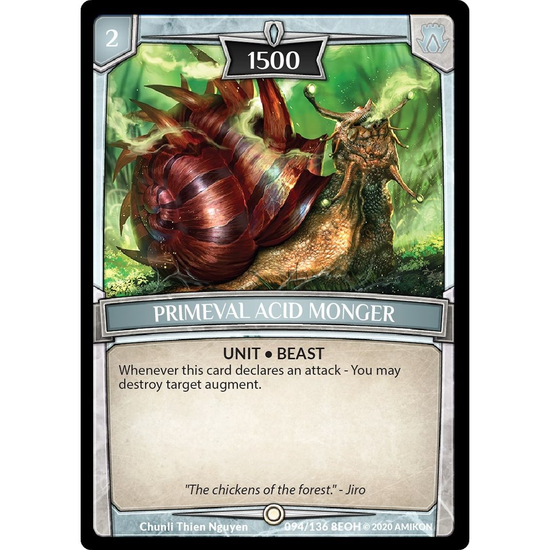 Image for Primeval Acid Monger (94/136 8EOH) (EOH) - Argent Saga TCG