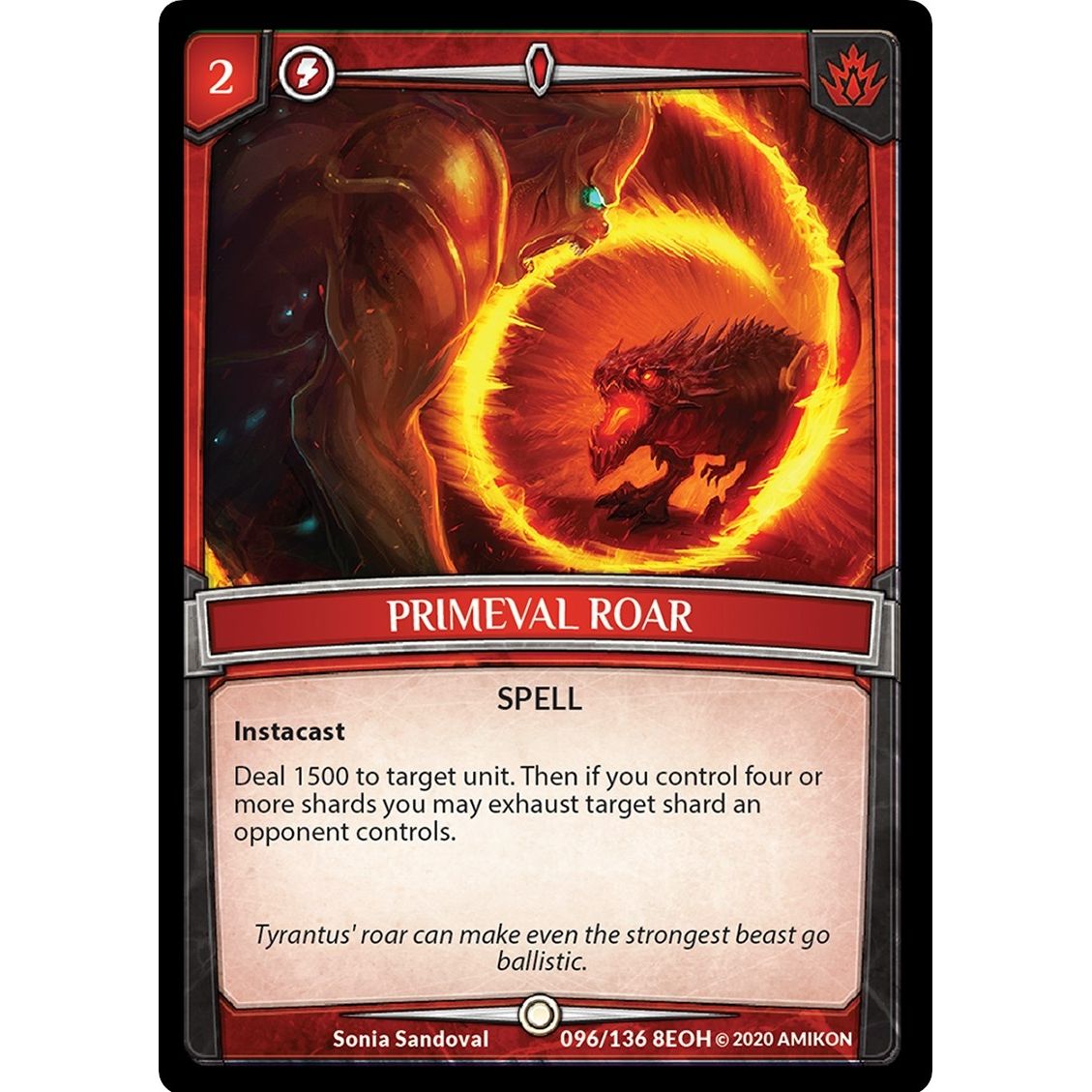 Image for Primeval Roar (96/136 8EOH) (EOH) - Argent Saga TCG