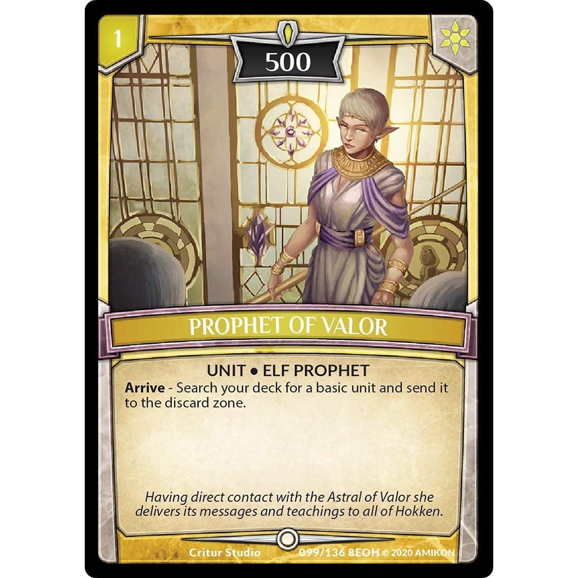 Image for Prophet of Valor (99/136 8EOH) (EOH) - Argent Saga TCG