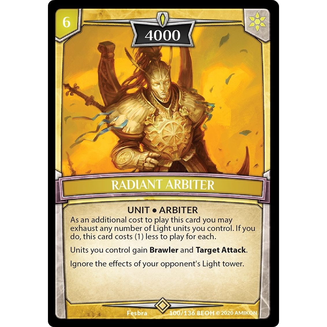 Image for Radiant Arbiter (100/136 8EOH) (EOH) - Argent Saga TCG