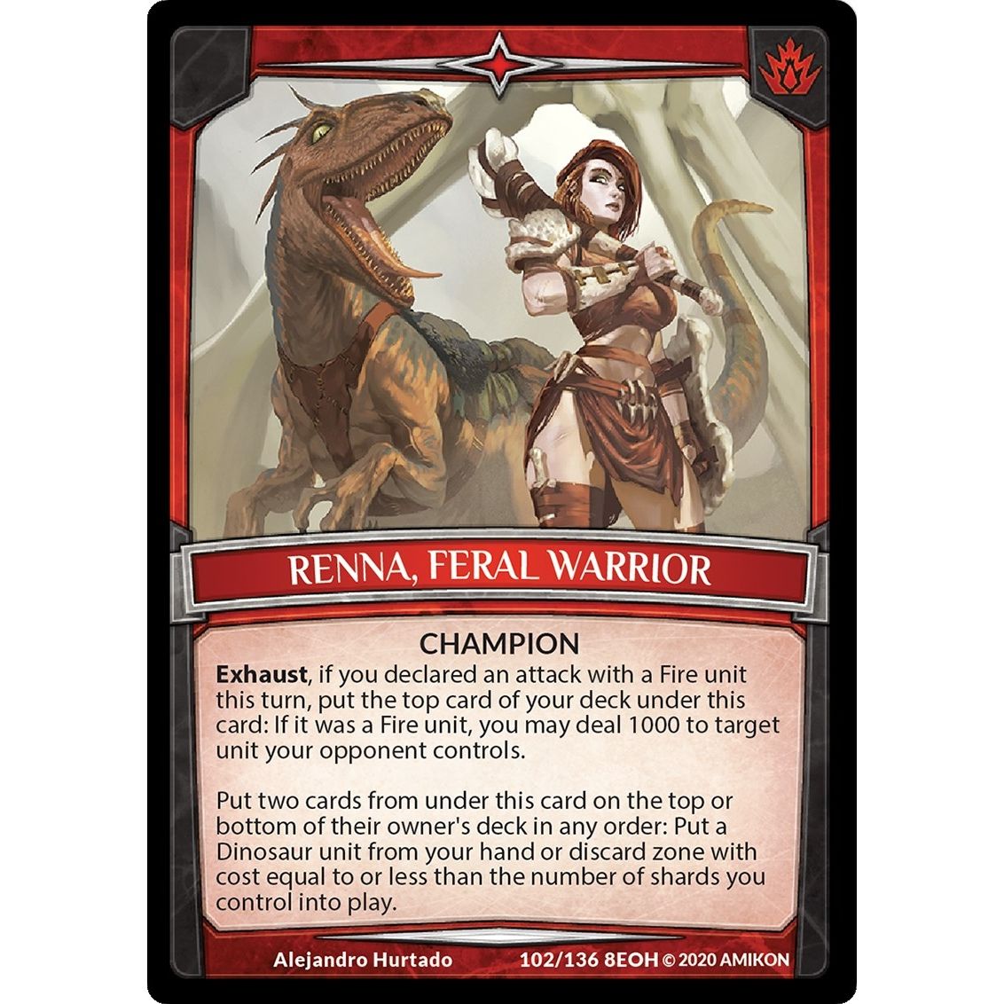 Image for Renna, Feral Warrior (102/136 8EOH) (EOH) - Argent Saga TCG