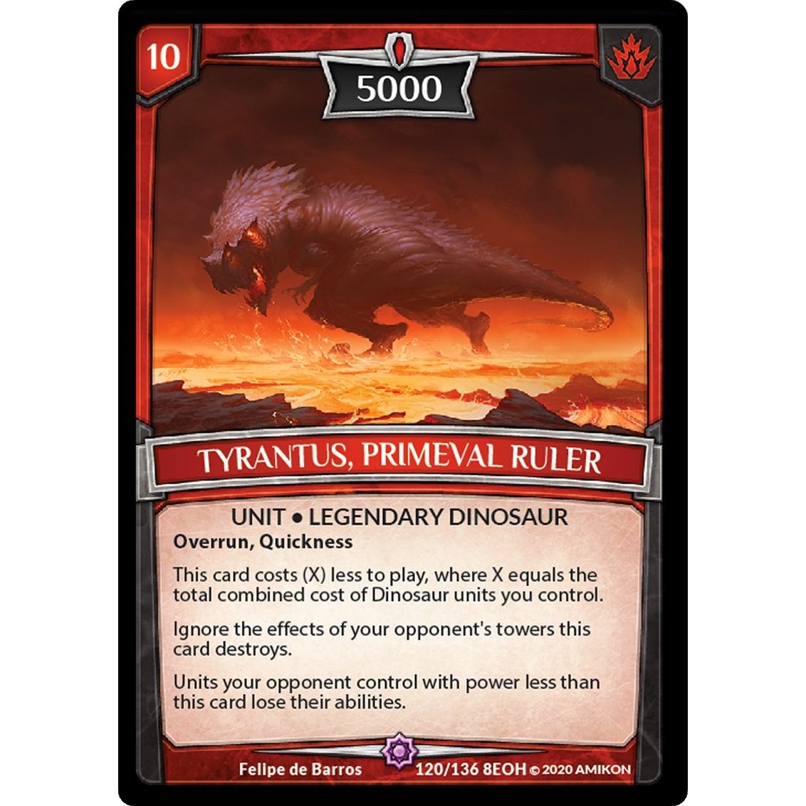 Image for Tyrantus, Primeval Ruler (120/136 8EOH) (EOH) - Argent Saga TCG