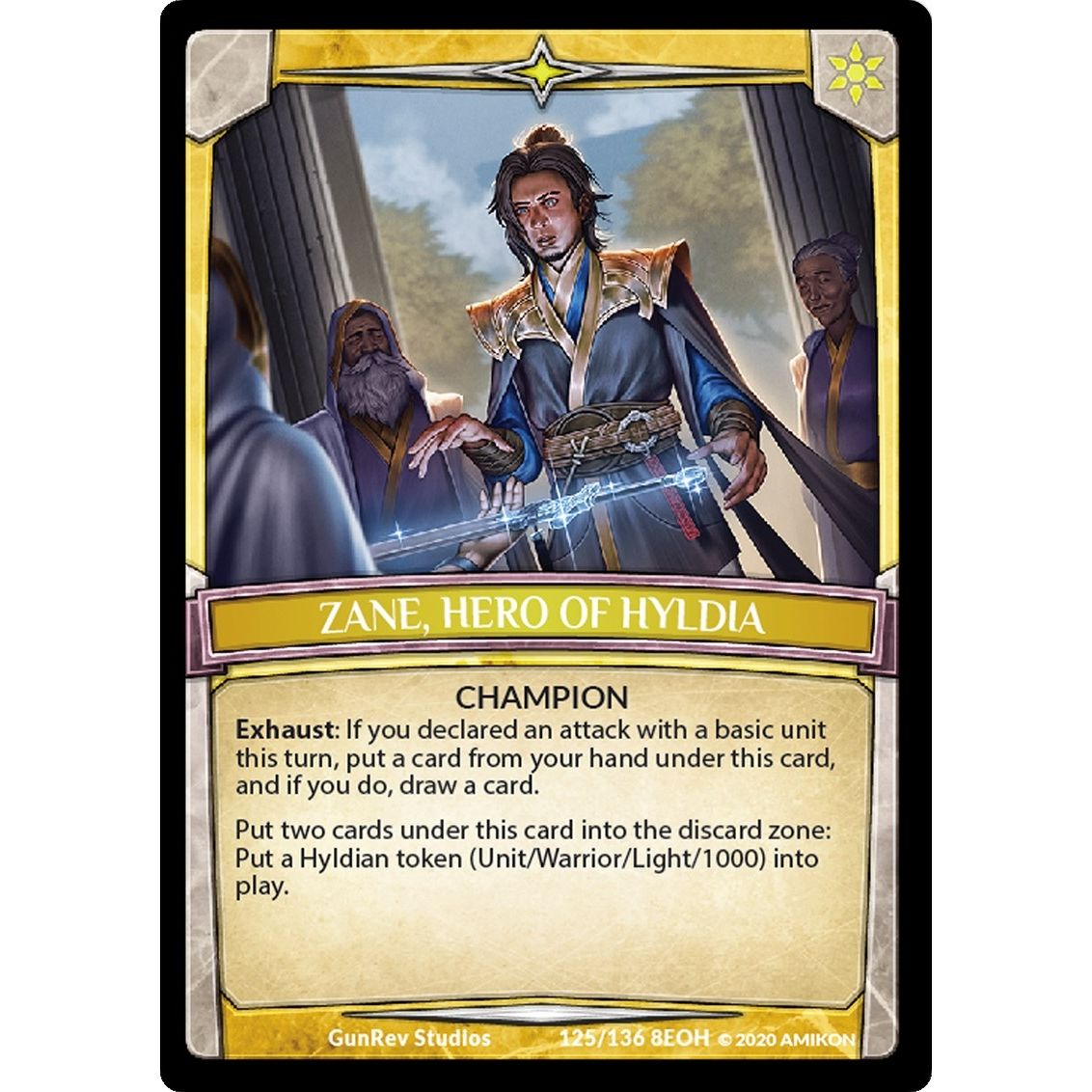 Image for Zane, Hero of Hyldia (125/136 8EOH) (EOH) - Argent Saga TCG