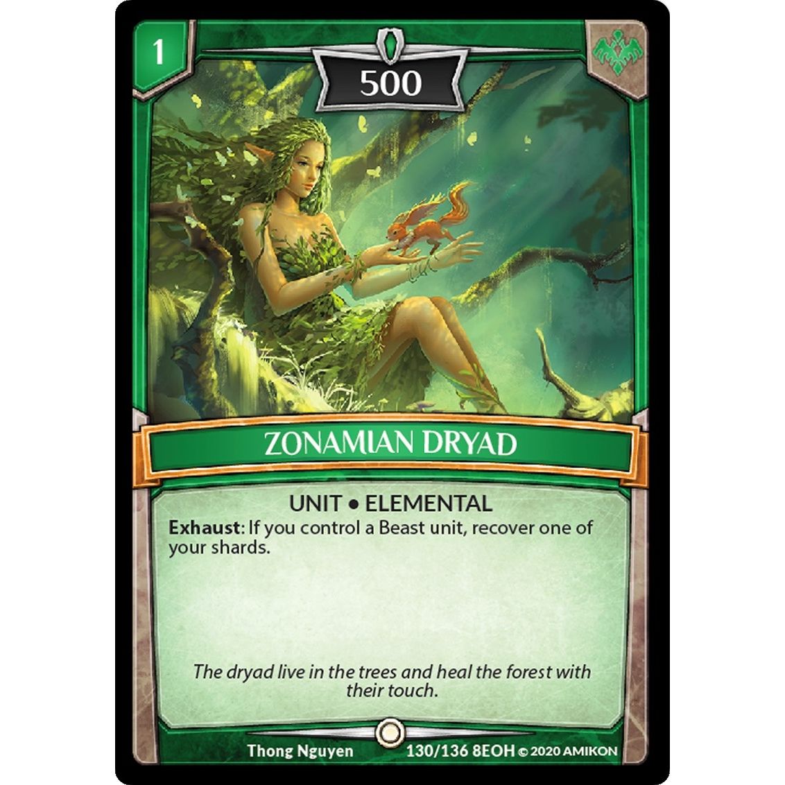 Image for Zonamian Dryad (130/136 8EOH) (EOH) - Argent Saga TCG