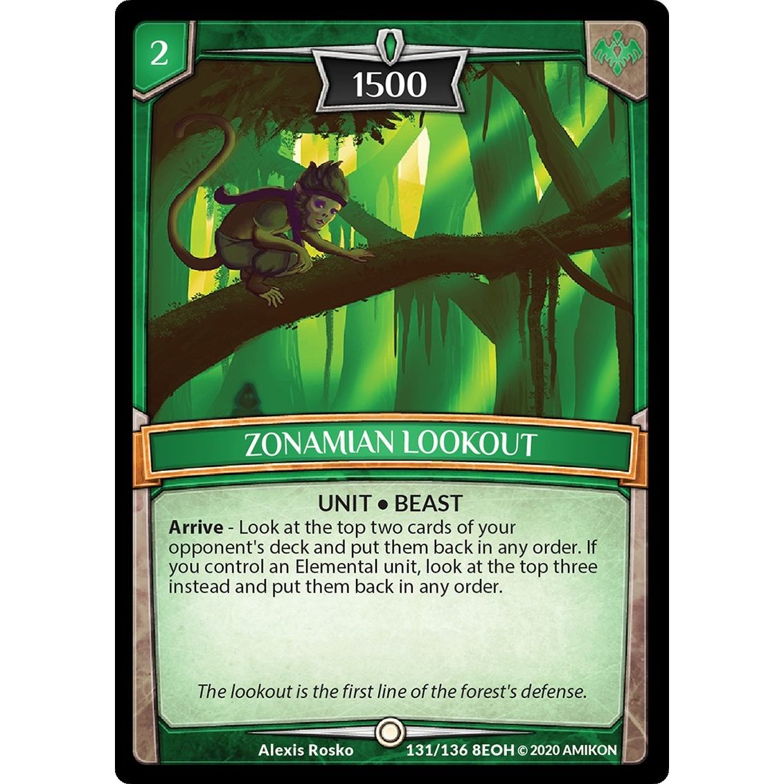 Image for Zonamian Lookout (131/136 8EOH) (EOH) - Argent Saga TCG