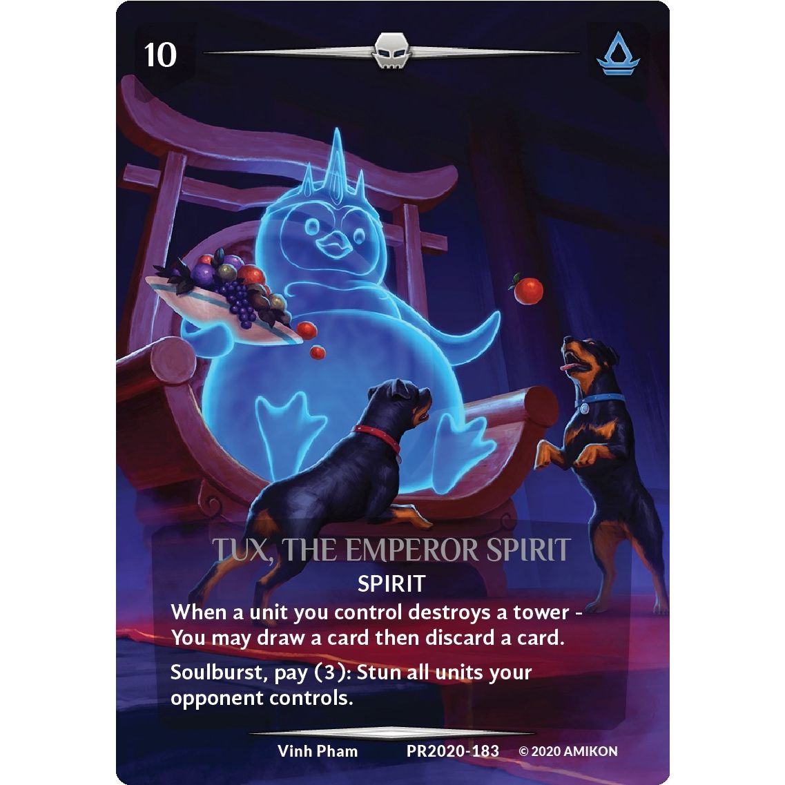 Image for Tux, the Emperor Spirit (Brad's Penguin Spirit) (Serial Number) (PR2020-183) (PR) - Argent Saga TCG