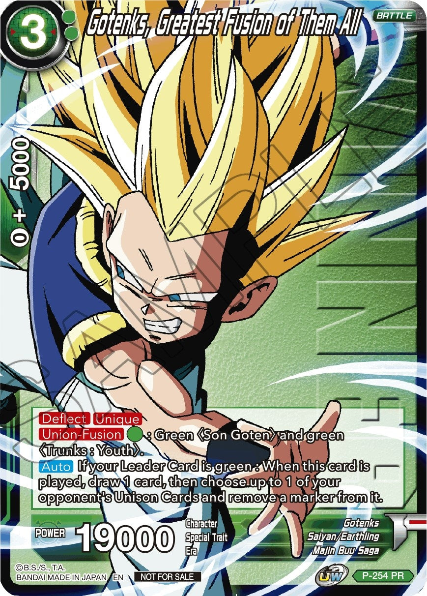 Image for Gotenks, Greatest Fusion of Them All (Winner Stamped) (P-254) (TPR) - Dragon Ball Super: Masters