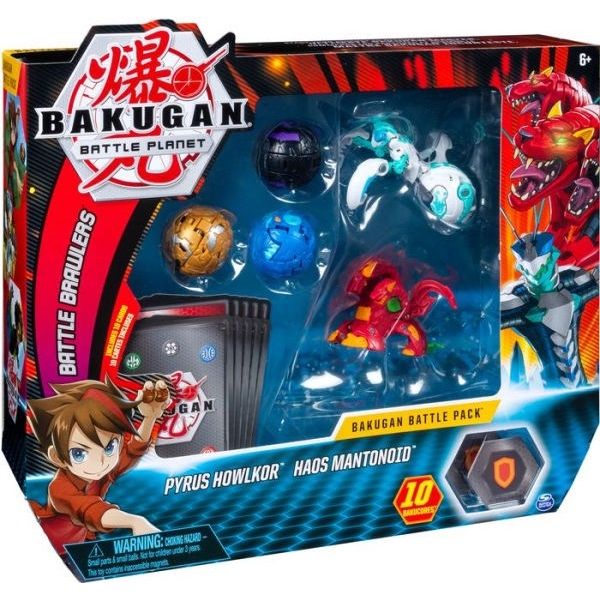 Image for Bakugan Battle Pack 5-Pack - Pyrus Howlkor and Haos Mantonoid - Bakugan TCG