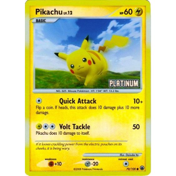 Image for Pikachu - 70/100 [Platinum] (070/100) (BKP) - Pokemon