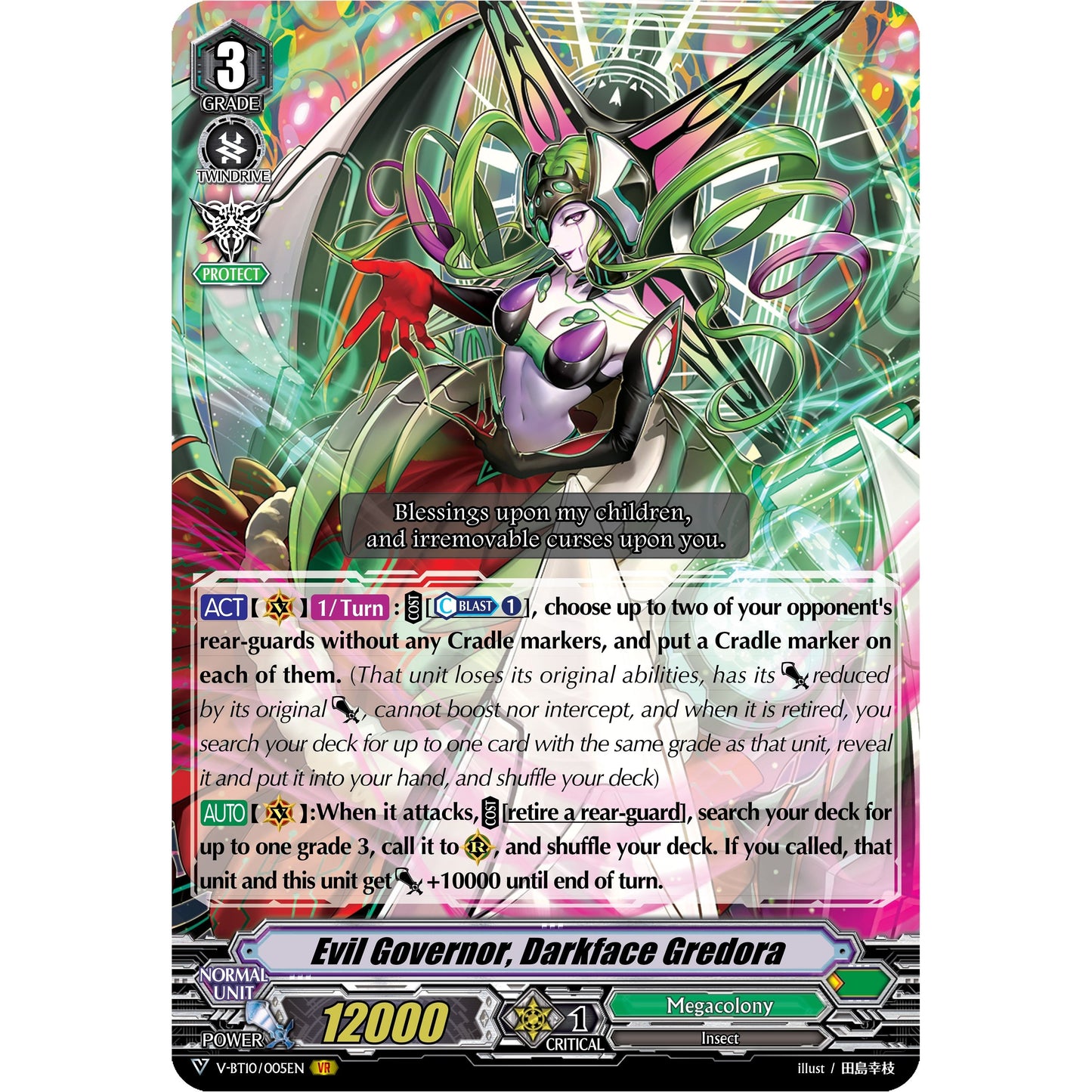Image for Evil Governor, Darkface Gredora (V-BT10/005EN) (V-BT10) - Cardfight Vanguard
