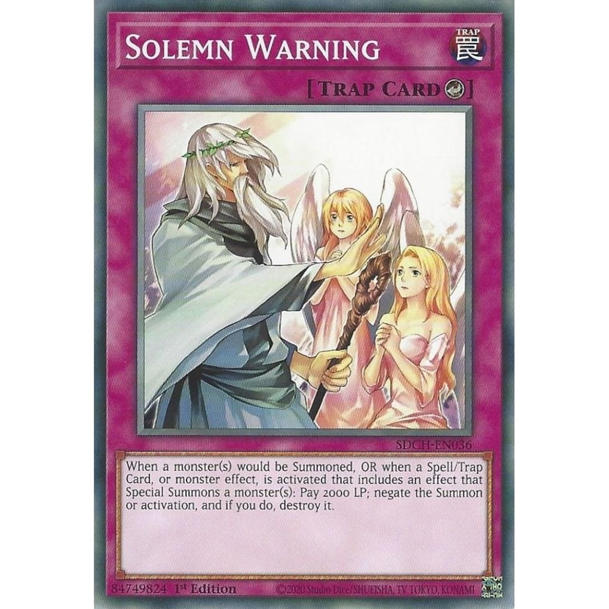 Image for Solemn Warning (SDCH-EN036) (SDCH) - YuGiOh