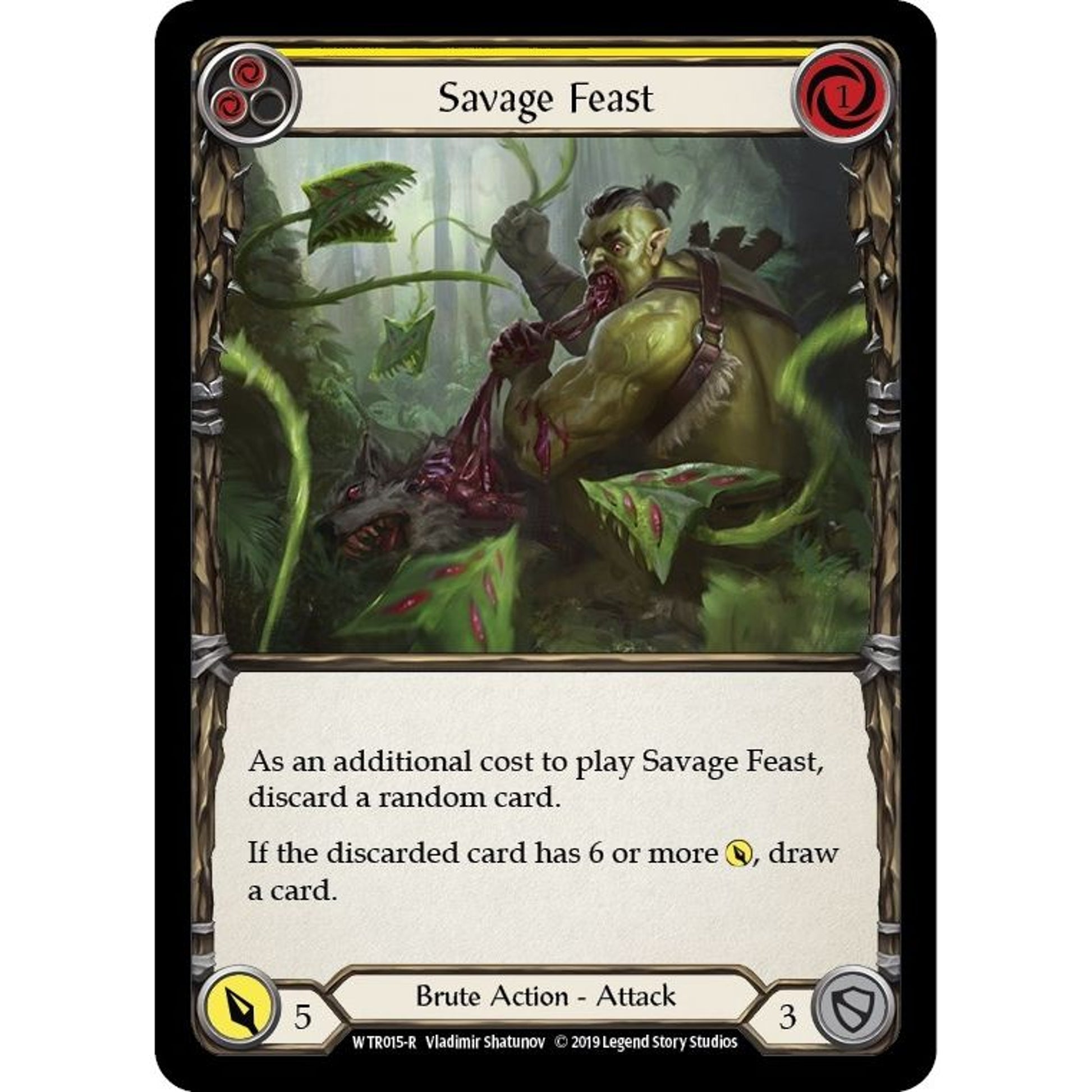 Image for Savage Feast (Yellow) (WTR015) (WTR) - Flesh and Blood TCG