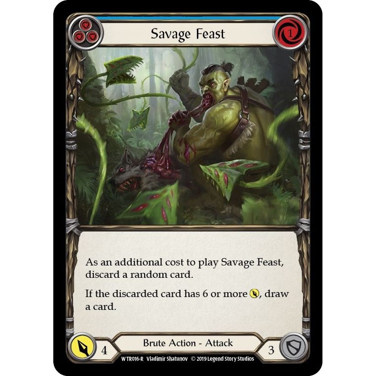 Image for Savage Feast (Blue) (WTR016) (WTR) - Flesh and Blood TCG