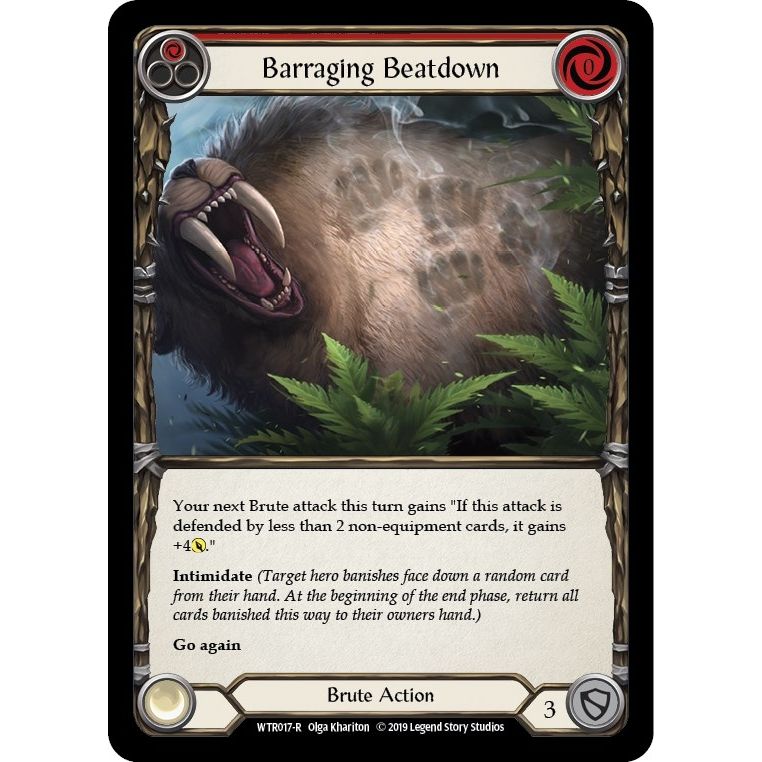Image for Barraging Beatdown (Red) (WTR017) (WTR) - Flesh and Blood TCG
