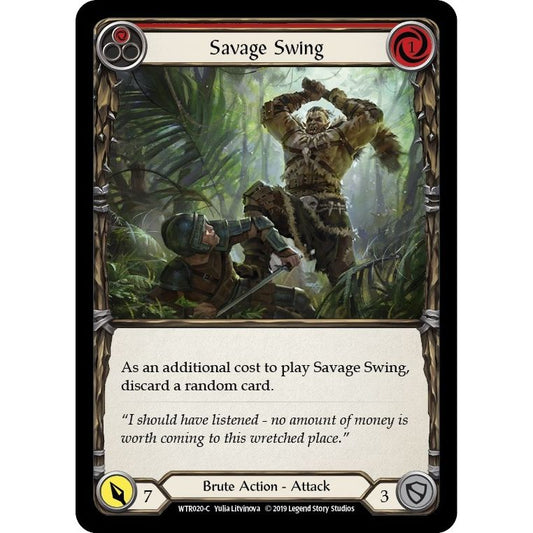 Image for Savage Swing (Red) (WTR020) (WTR) - Flesh and Blood TCG