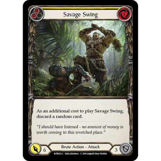 Image for Savage Swing (Yellow) (WTR021) (WTR) - Flesh and Blood TCG